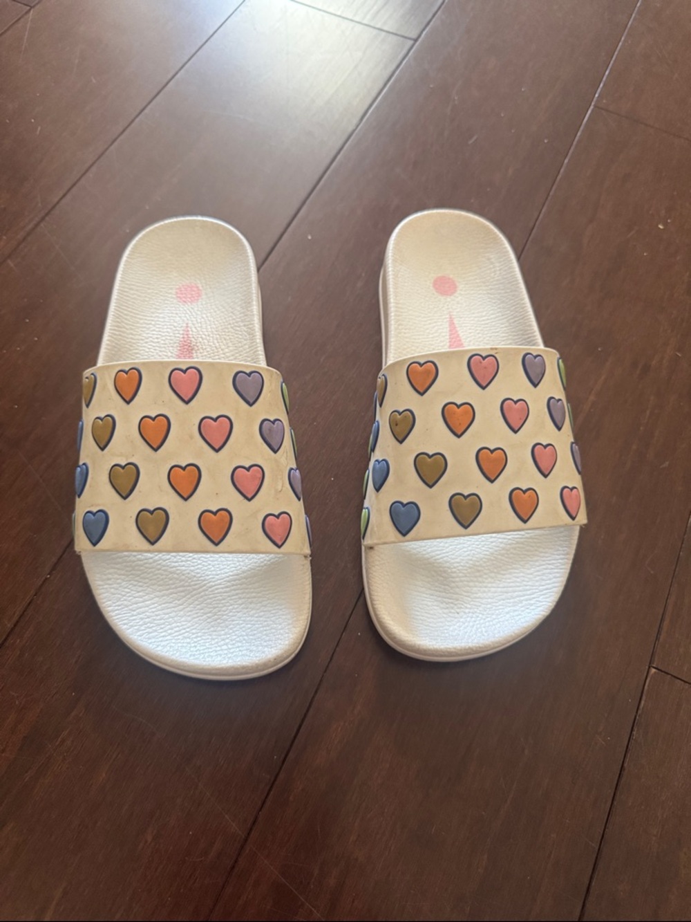 Roller Rabbit Heart Print Slide Sandals
